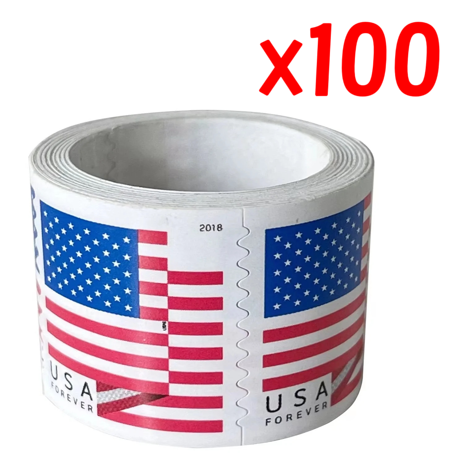 2018 U.S. Flag Forever Stamps 100 Rolls - Forever Stamps