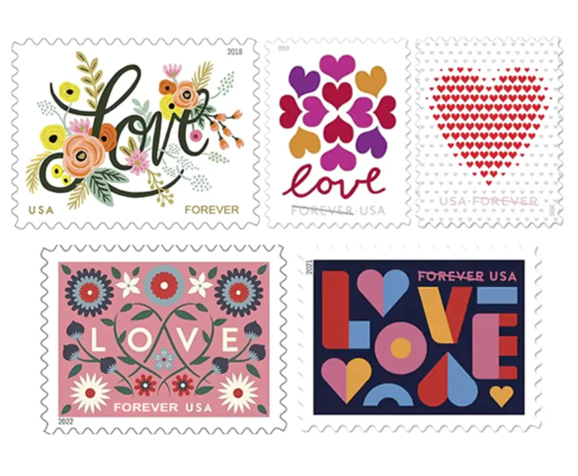 Big Sales! LOVE Collection Stamps,500 Pcs - Forever Stamps