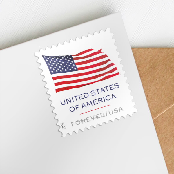 2025 U.S. Flag Stamps,Coil 100 pcs - Forever Stamps